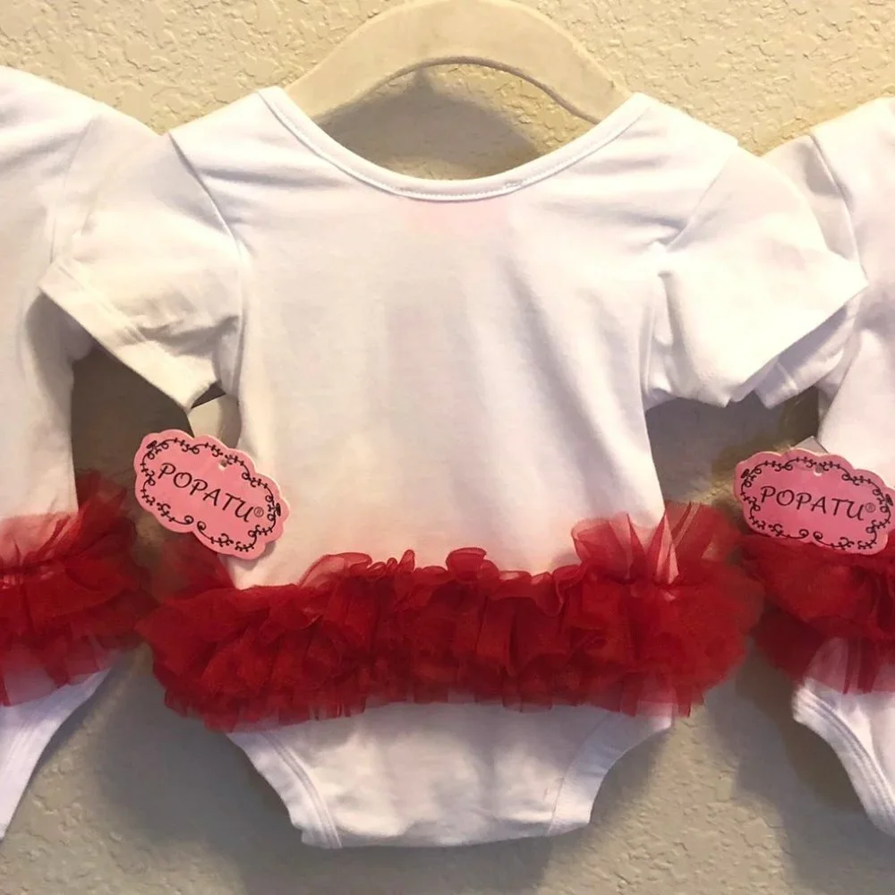 NWT PAPATU Baby 1Pc Tutu Glitter Merry Christmas Reindeer Bodysuit Various Sizes